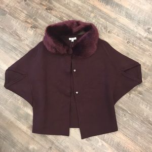 Jade maroon poncho